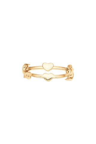 Mini Charm Ring Gold