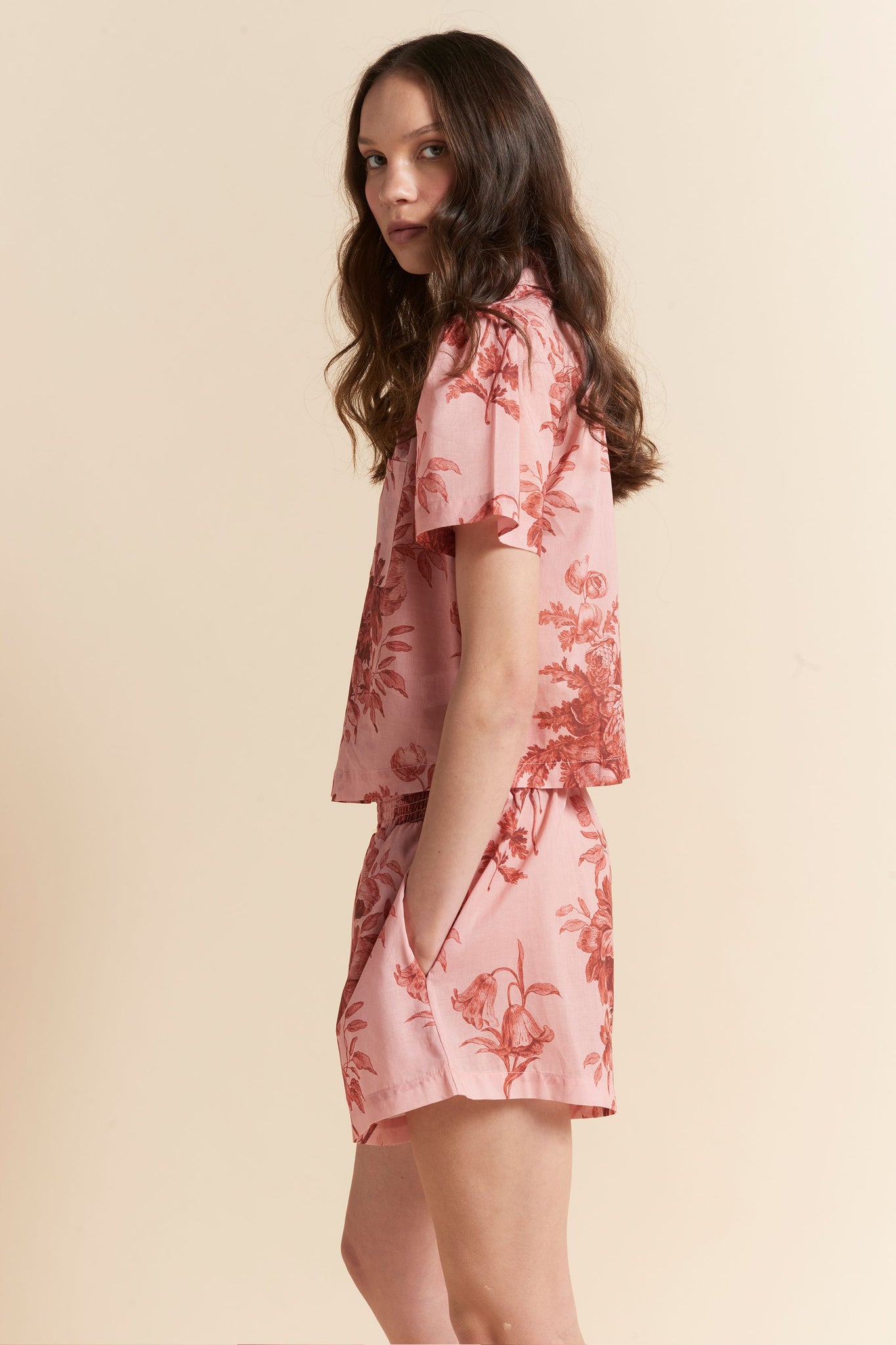Romantic Floral Boxer PJ Rose