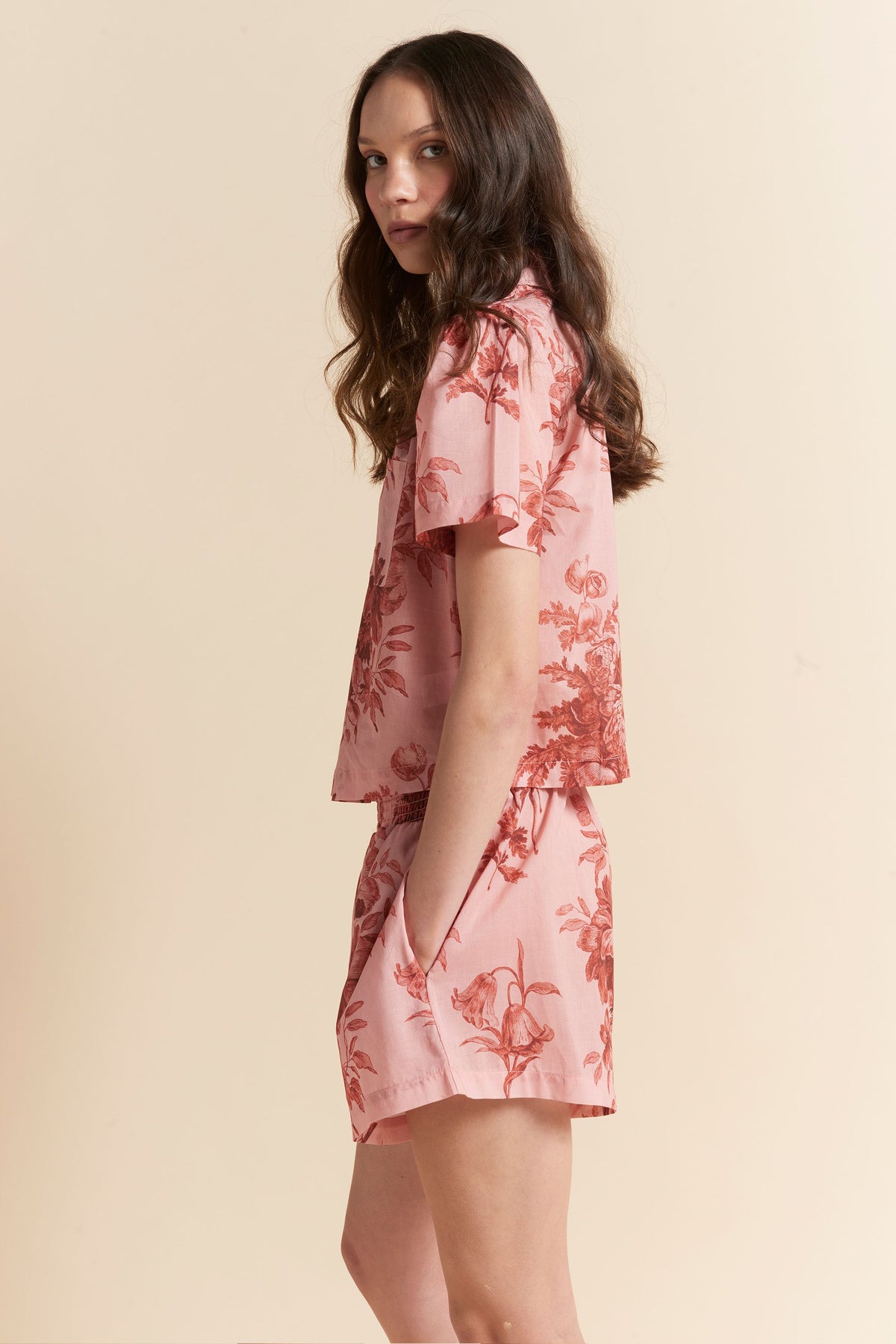Romantic Floral Boxer PJ Rose