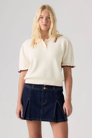 Supersoft Summer Short-sleeve Polo Cabernet Egret/White