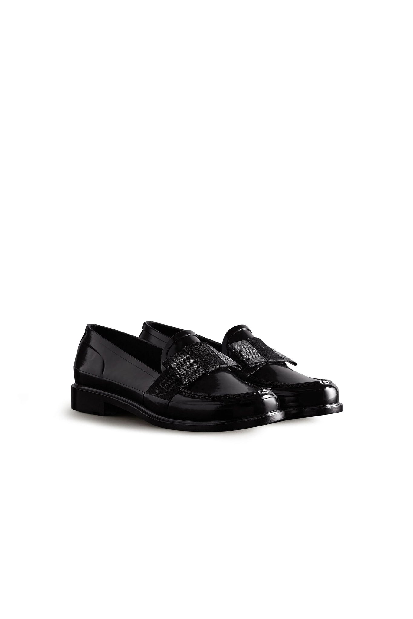 Refined Bow Gloss Penny Loafer Black