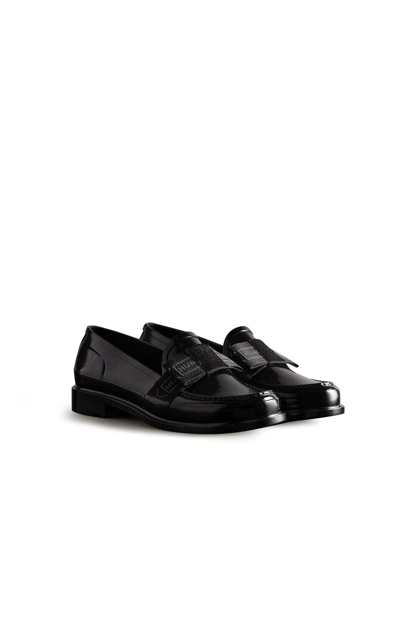 Refined Bow Gloss Penny Loafer Black