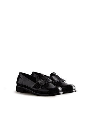 Refined Bow Gloss Penny Loafer Black