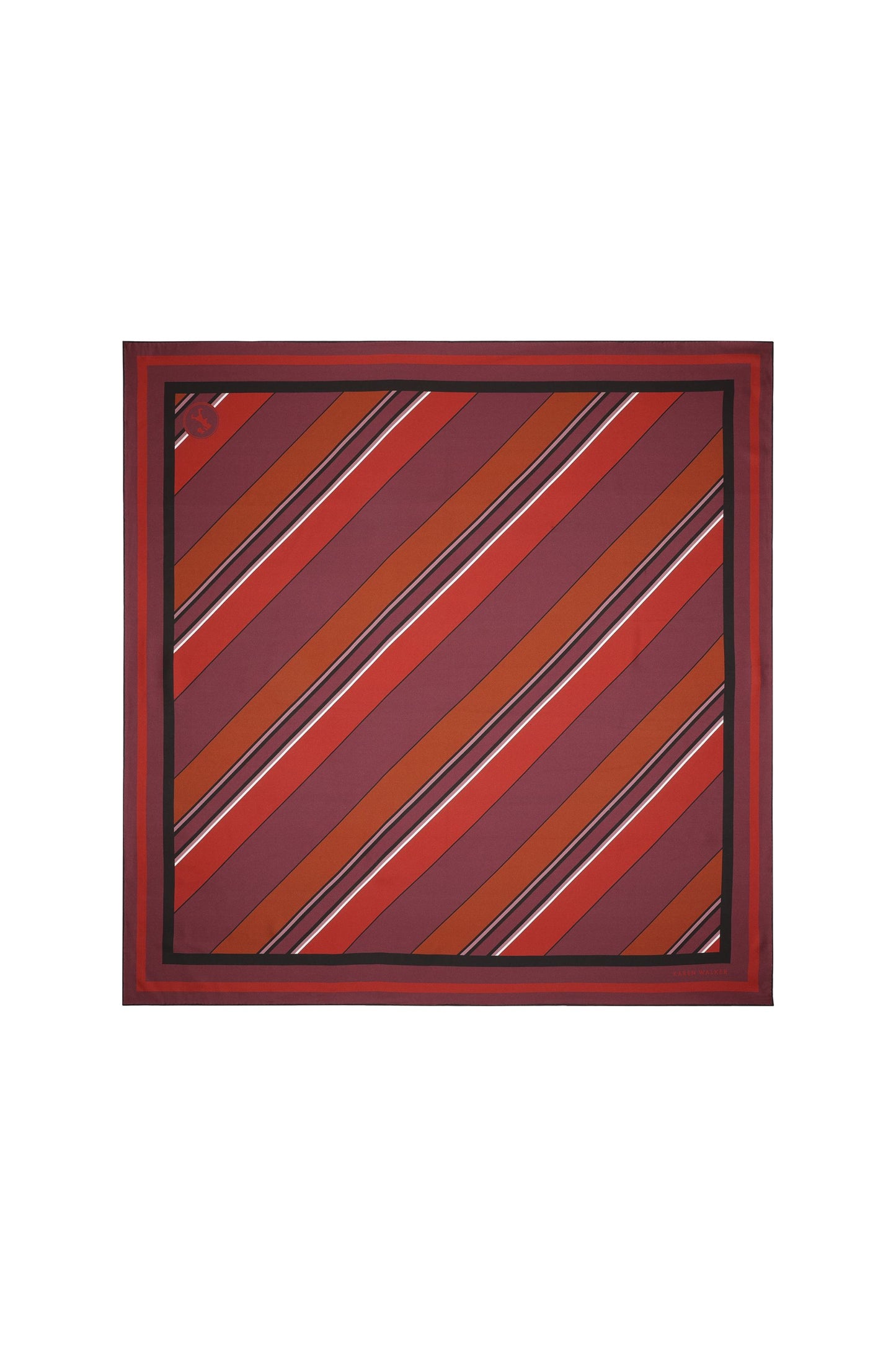 Stripe Classic Scarf Plum