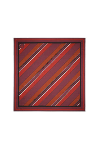 Stripe Classic Scarf Plum