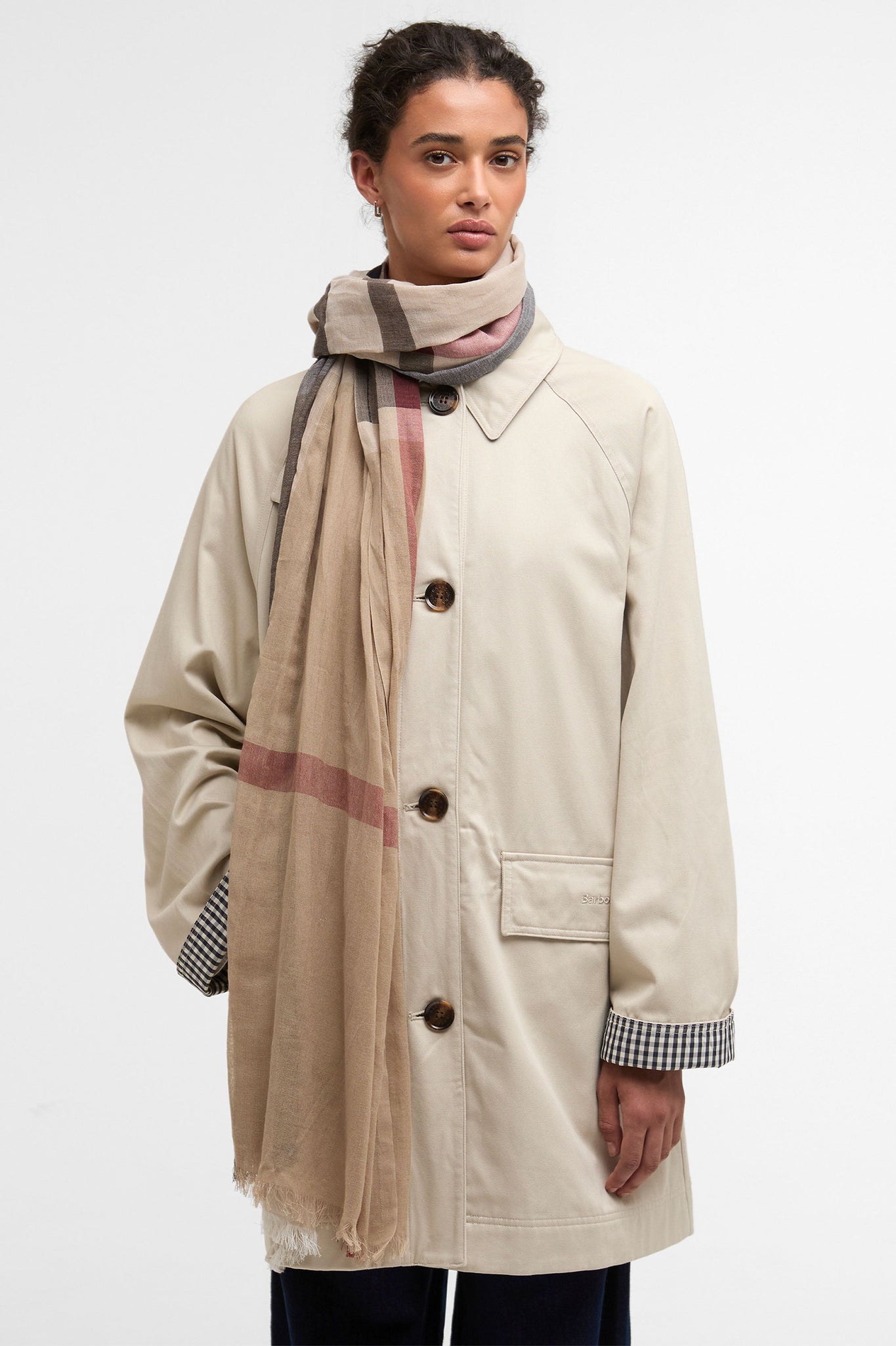 Esther Multi Wear Scarf Rosewood Tartan