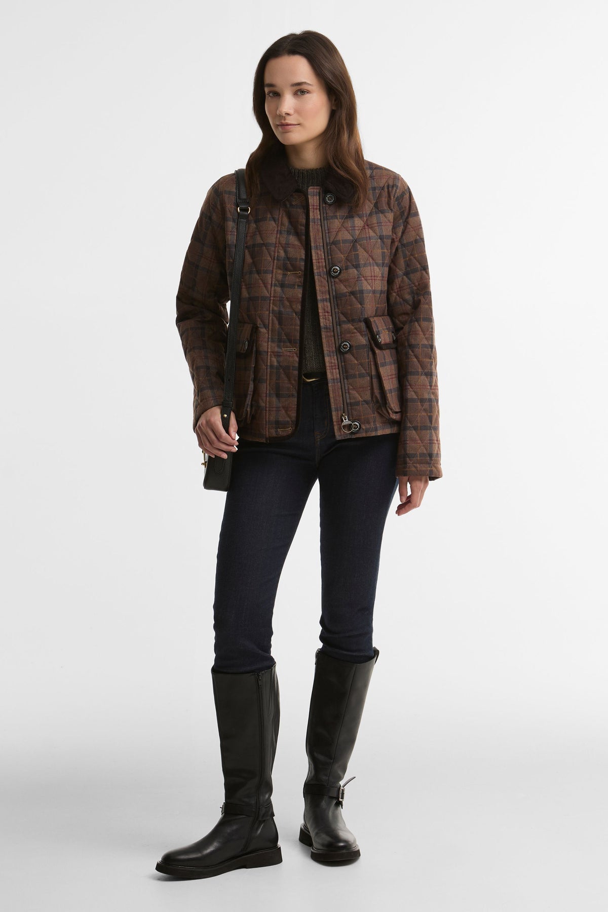 Loudon Quilted Jacket Muted Tartan