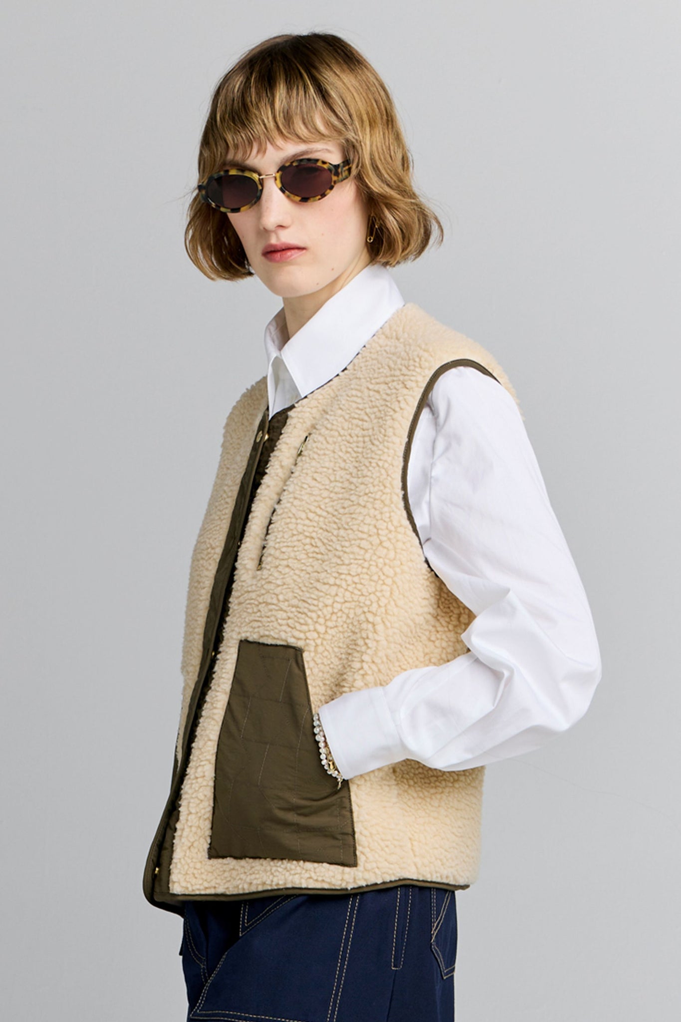 Rider Vest Natural/Olive