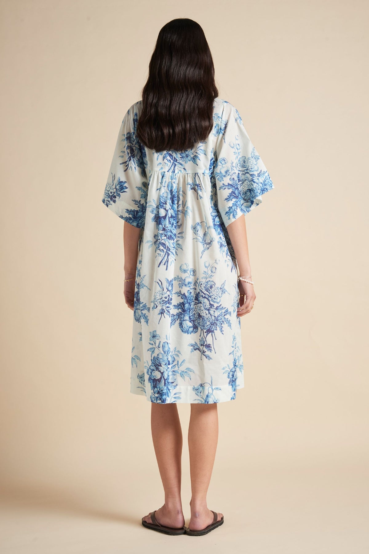Romantic Floral Kaftan Nightie Teal