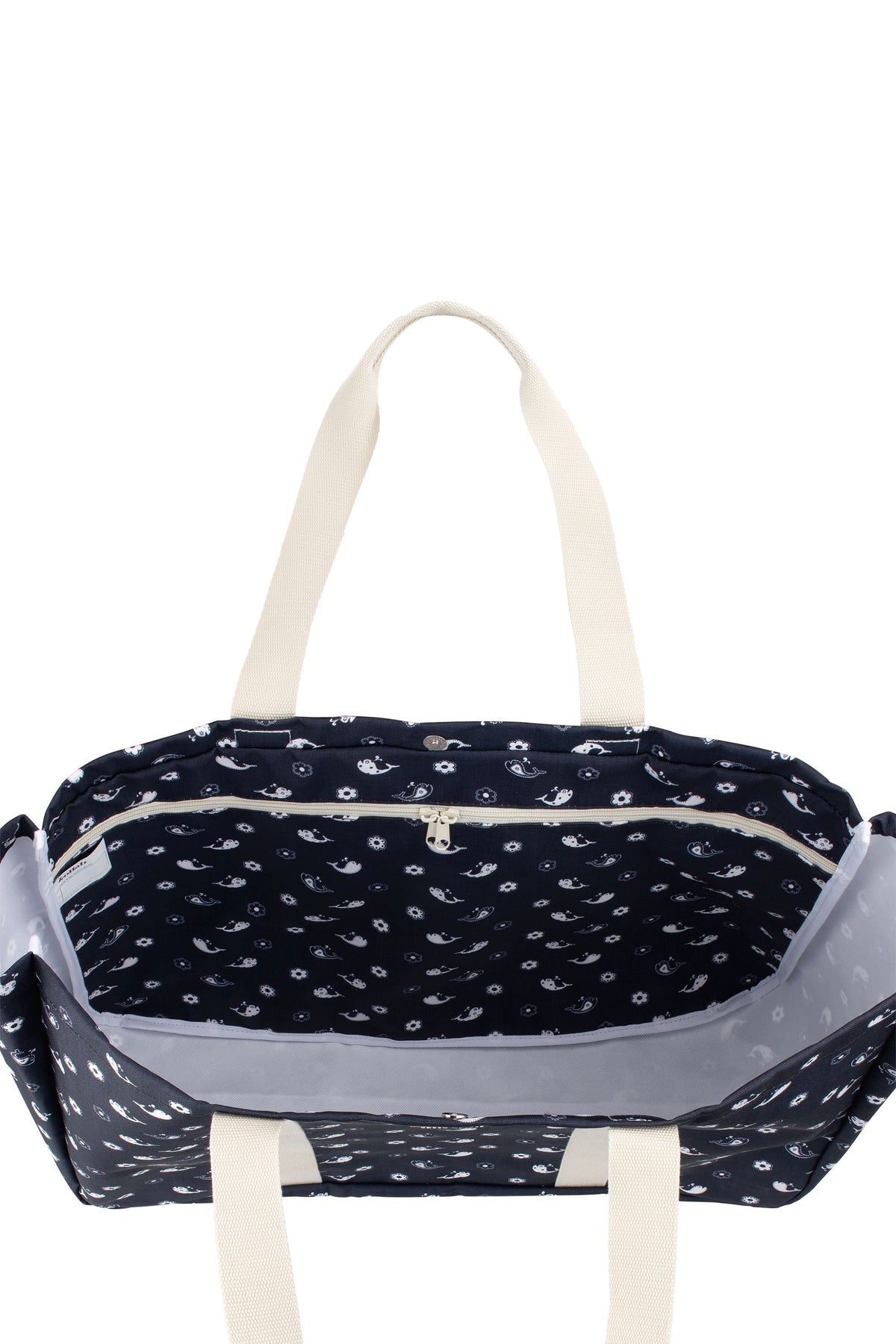 Carryall Cargo Bag Floral Whale Navy