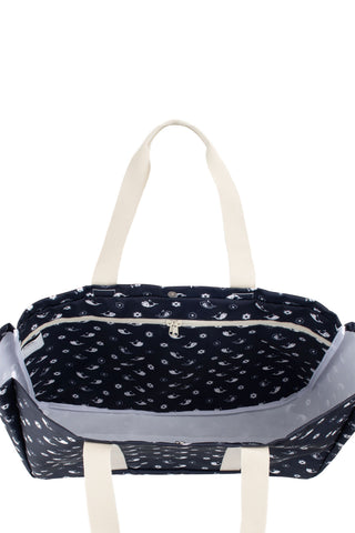 Carryall Cargo Bag Floral Whale Navy
