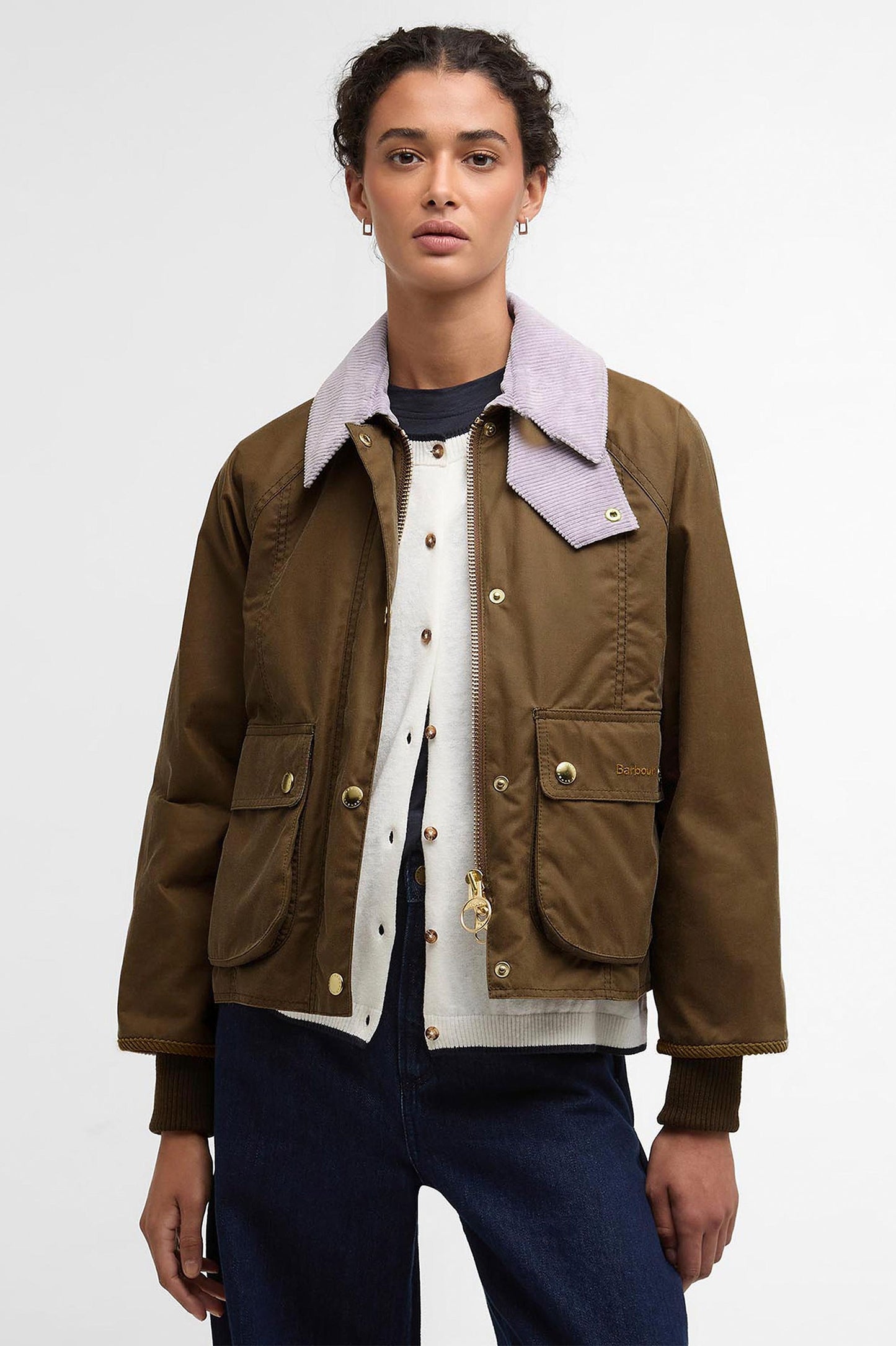 Cropped Beadnell Wax Sand/Dress/Heather Mist
