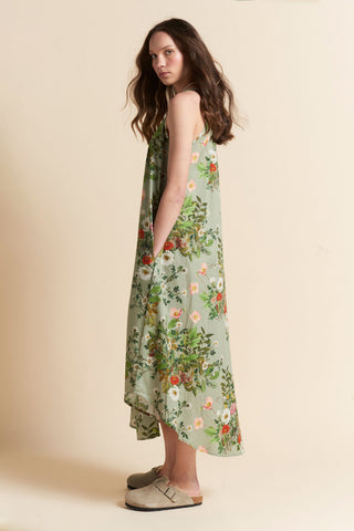 Love Letters Panel Front Nightie Sage