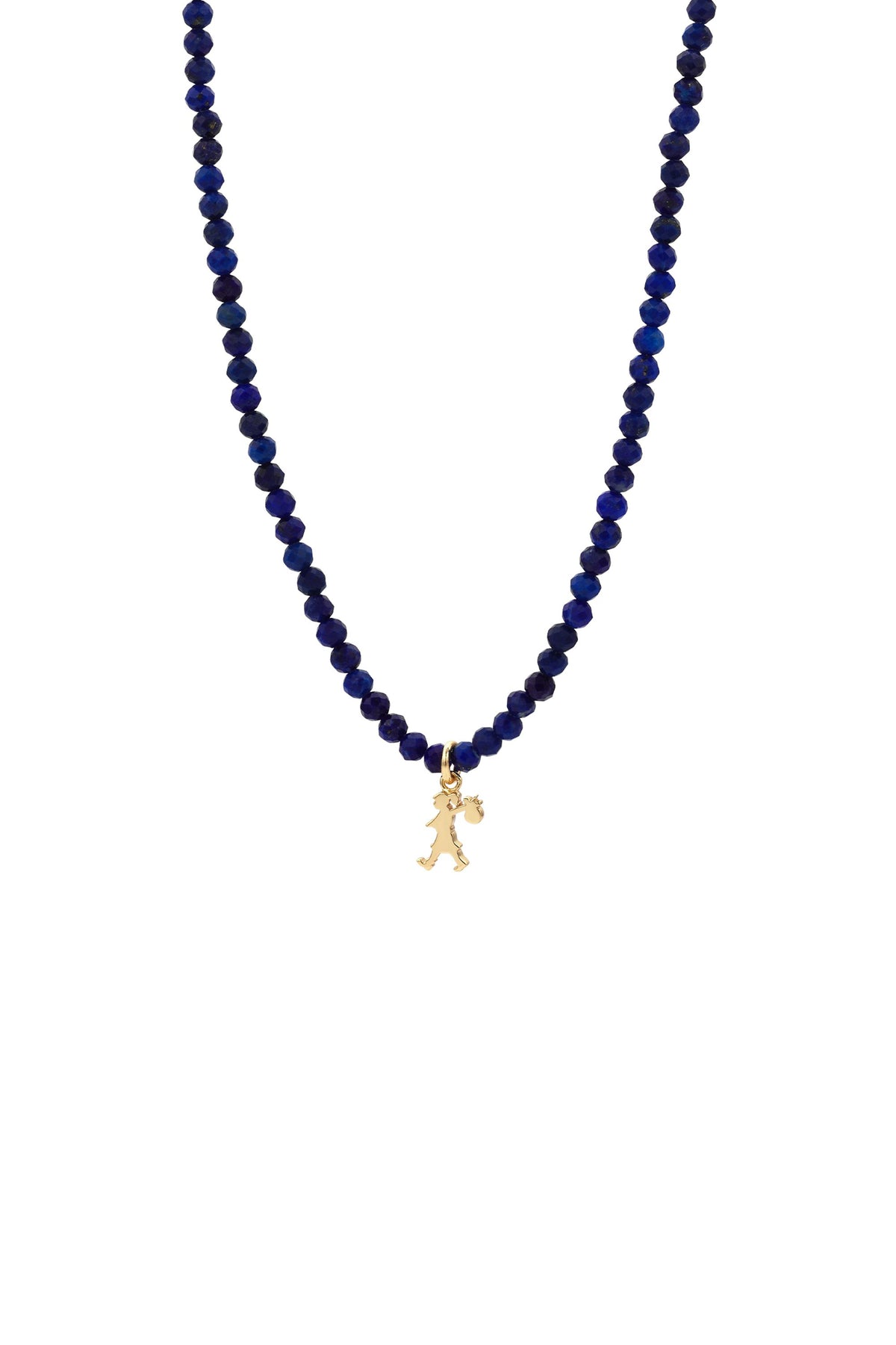 Lapis Mini Runaway Girl Necklace Gold