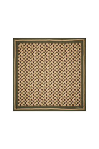 Monogram Large Check Classic Scarf Tan Multi