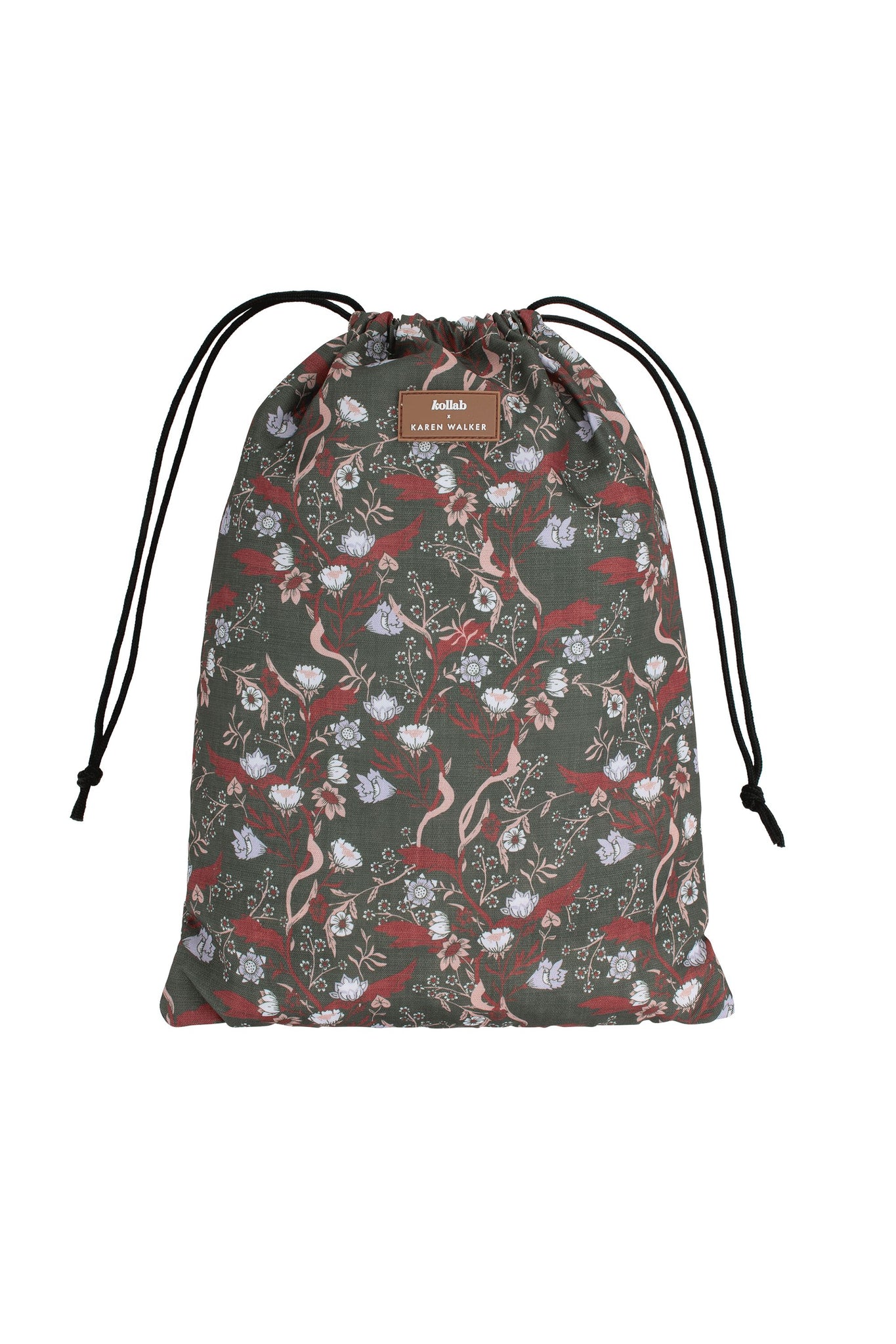 Fringed Tablecloth Whimsy Floral Olive Multi