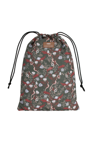 Fringed Tablecloth Whimsy Floral Olive Multi