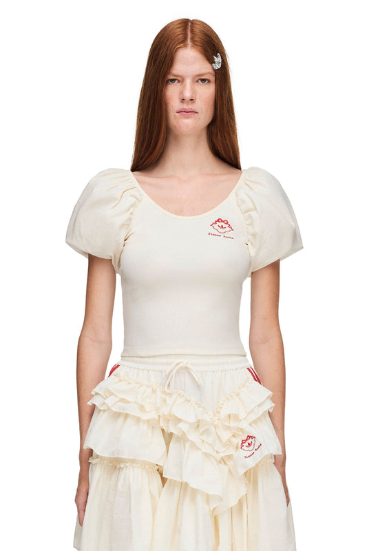 Simone Rocha Puff Sleeve T-Shirt Chalk White