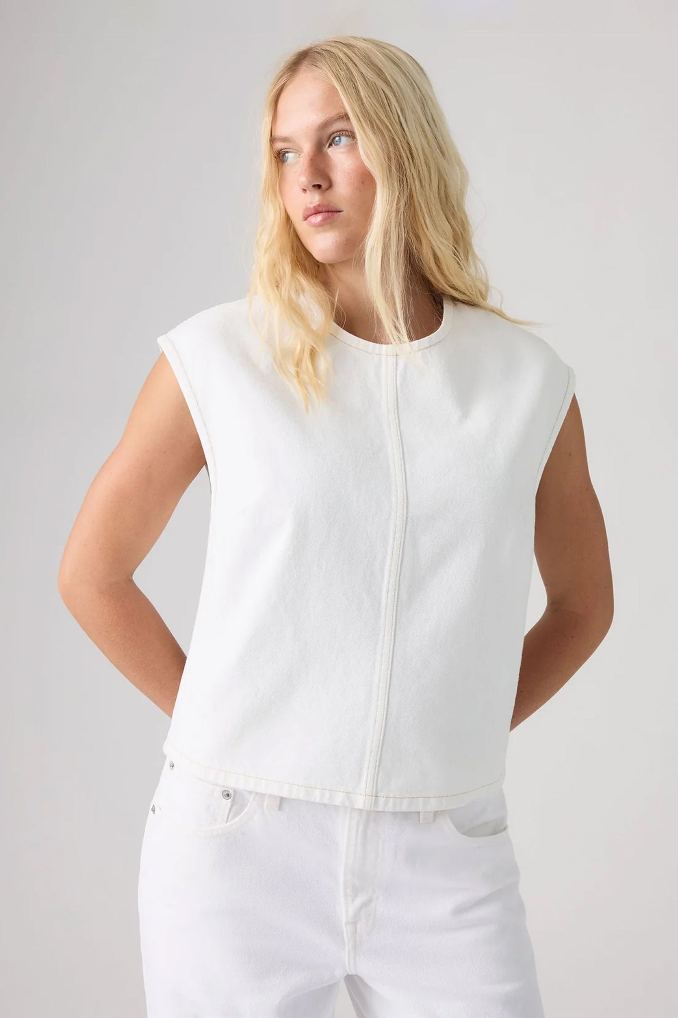 Denim Sleeveless Tee Tooth Fairy