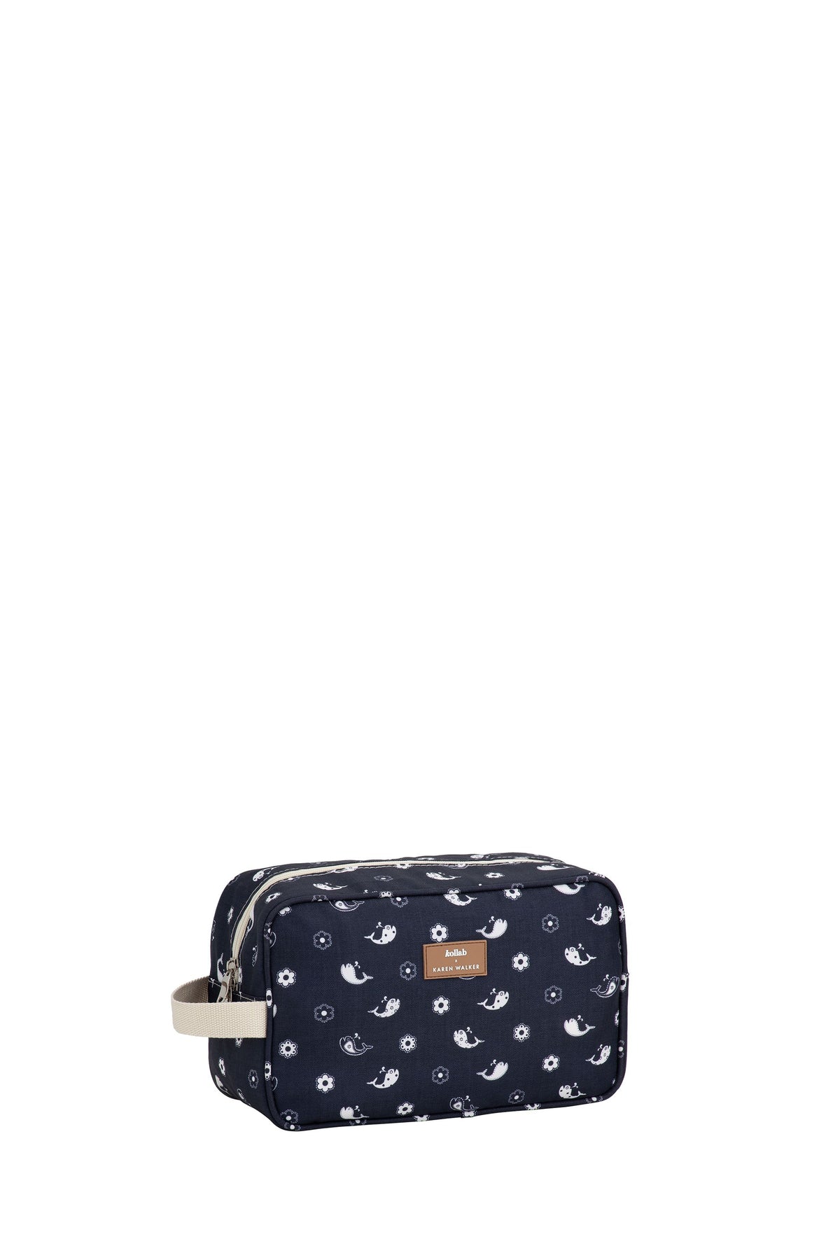 Travel Bag Floral Whale Navy
