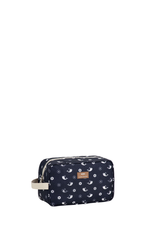 Travel Bag Floral Whale Navy