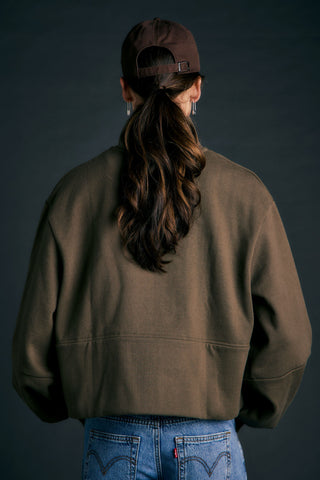 Runaway Zip Front Sweatshirt Hunter Green