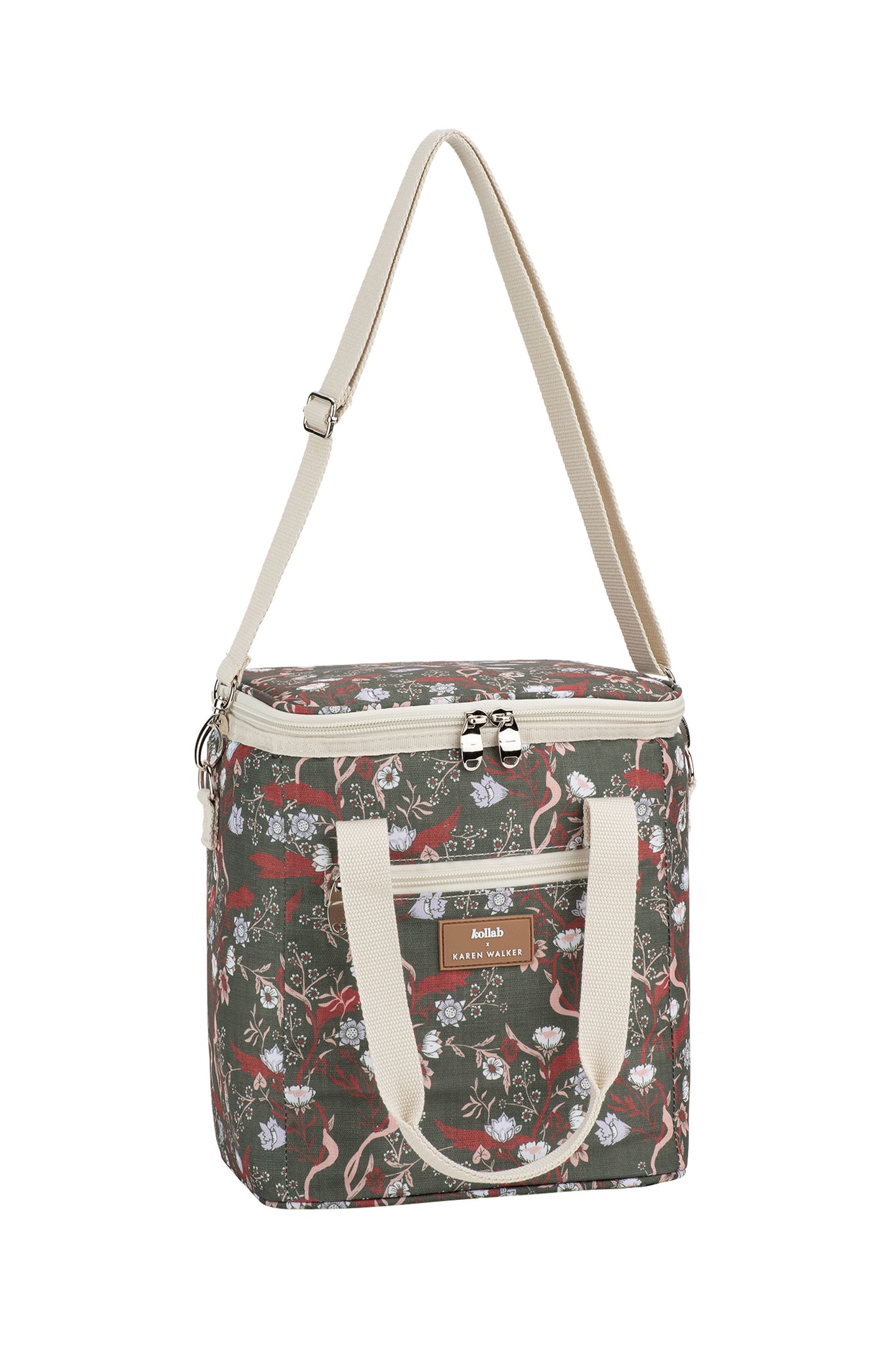 Mini Cooler Whimsy Floral Olive Multi