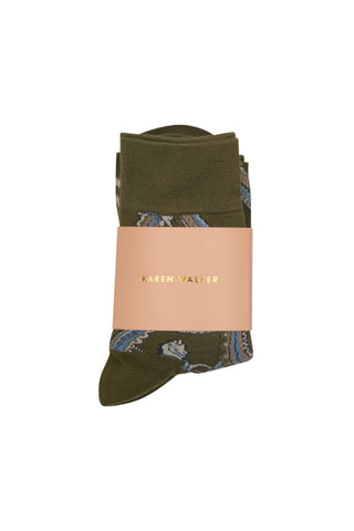 Carousel Socks 2 Pack Green Multi