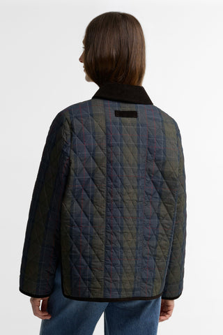 Ainsdale Checked Quilted Jacket Shadow Classic