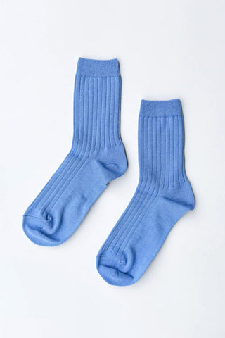 Her Socks Mercerized Periwinkle
