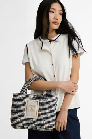 Riah Mini Quilted Tote Bag Gingham Check