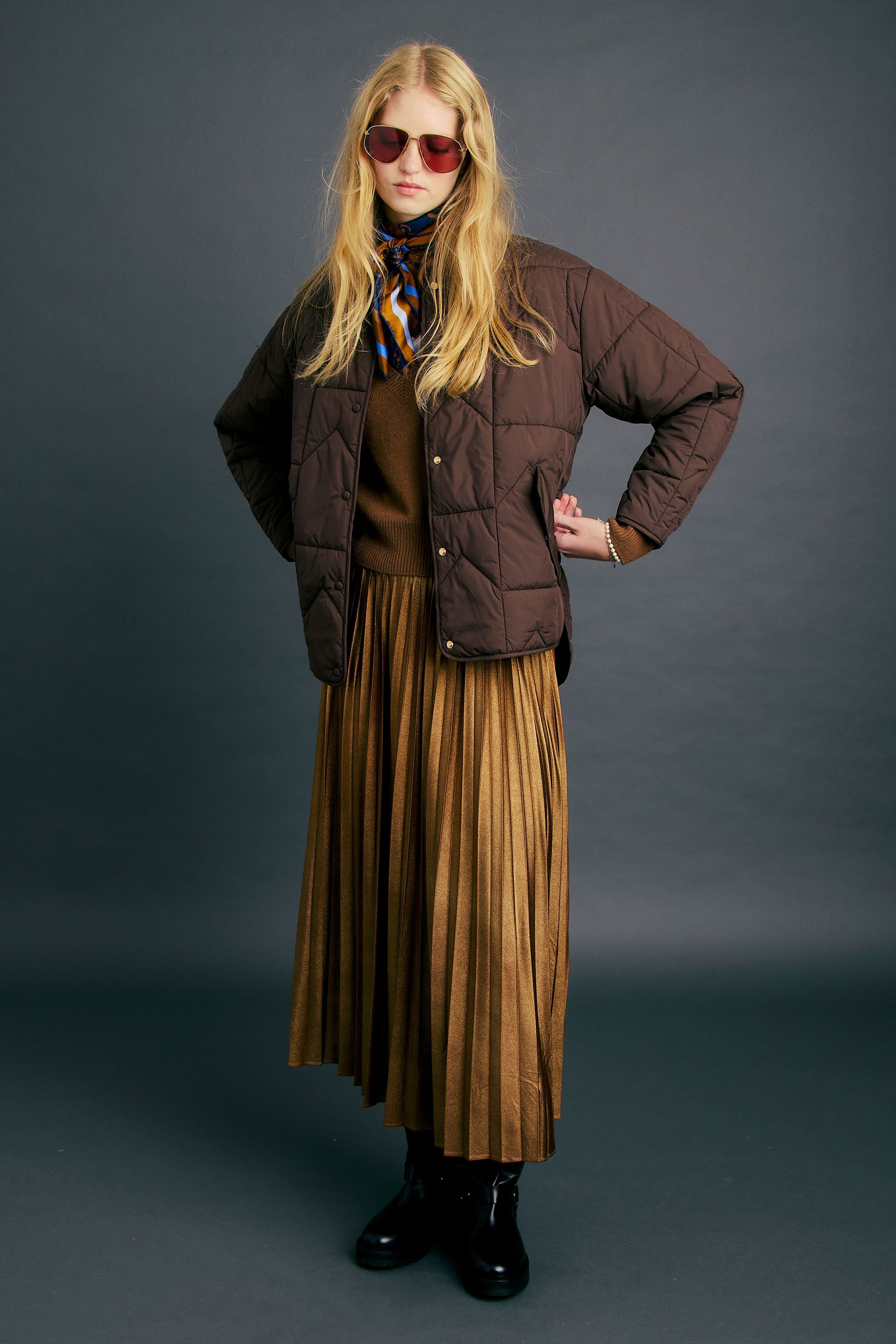 Quilted Monogram Jacket Chocolate – Karen Walker