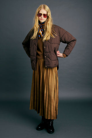 Quilted Monogram Jacket Chocolate