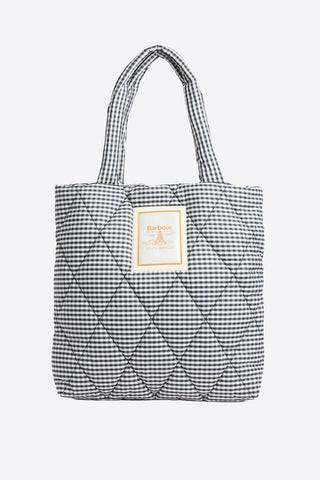 Riah Quilted Tote Bag Gingham Check