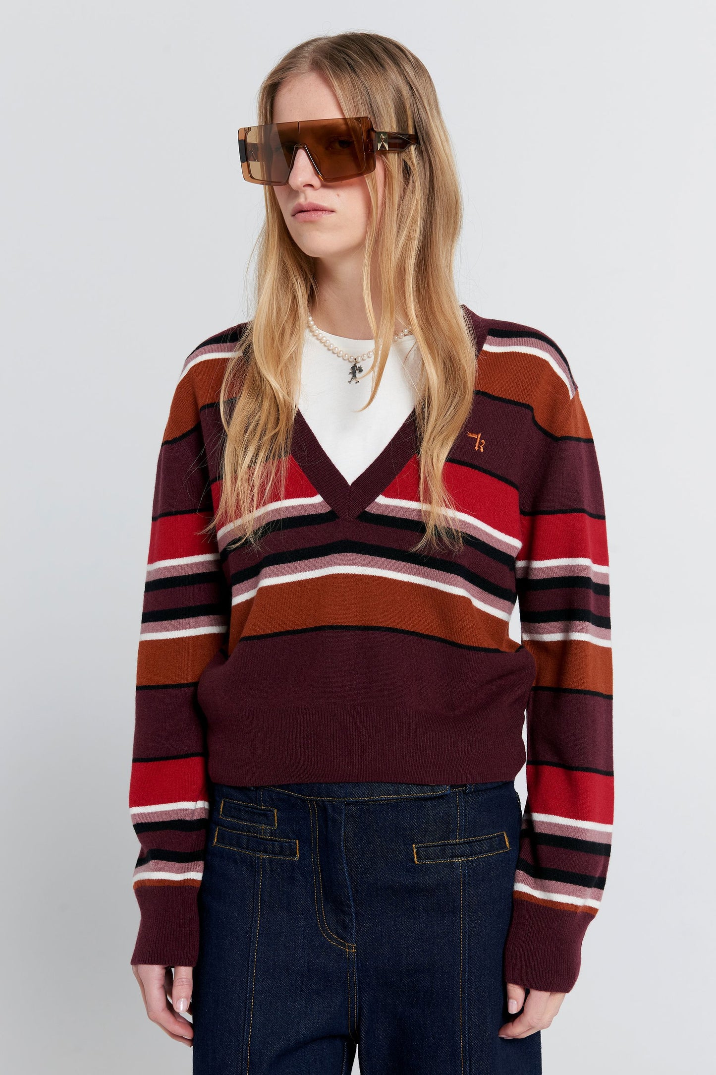 Colette Sweater Poppy Stripe