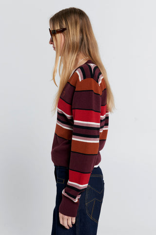 Colette Sweater Poppy Stripe