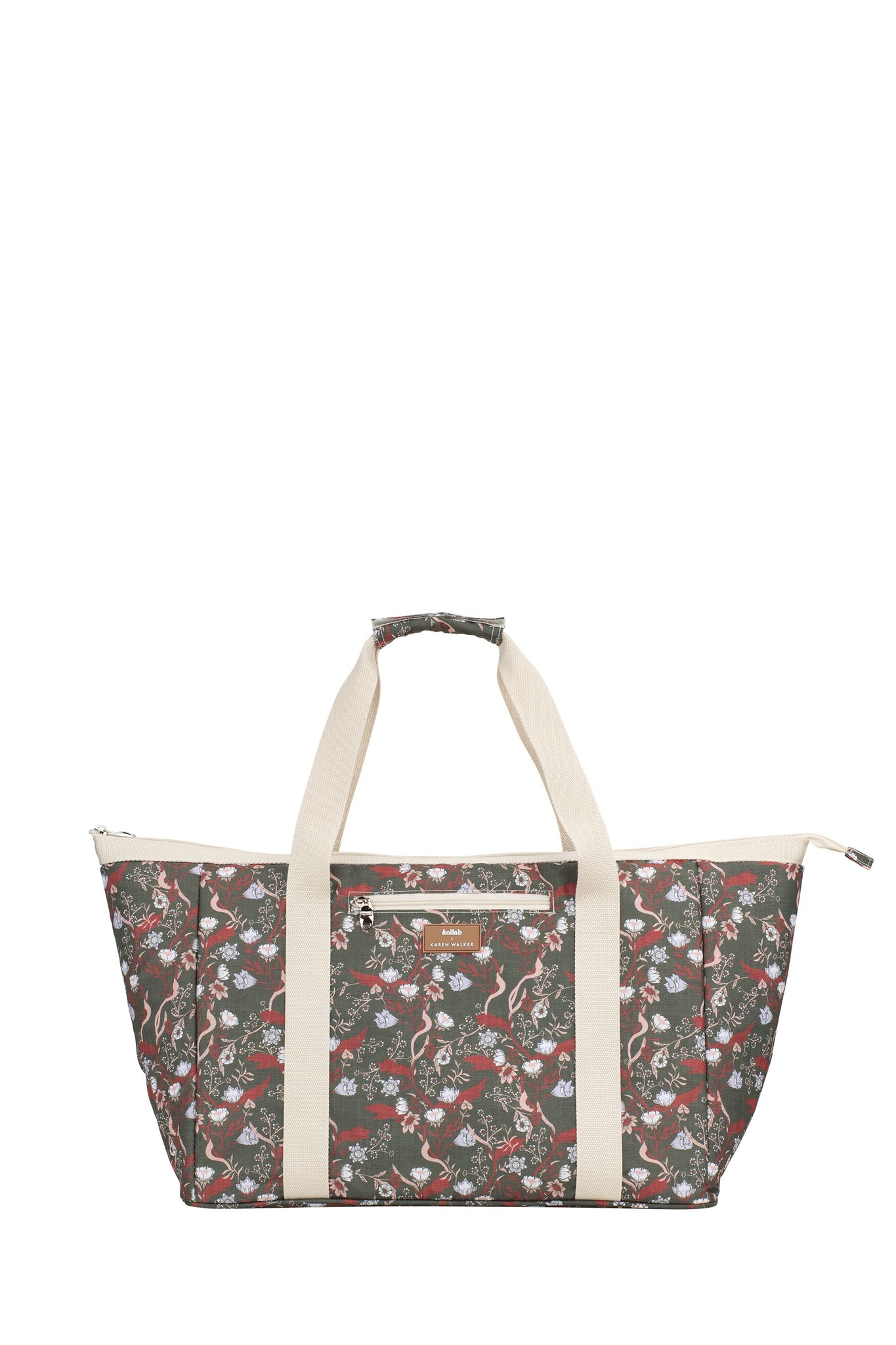 Tote Bag Whimsy Floral Olive Multi