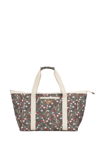Tote Bag Whimsy Floral Olive Multi