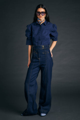 Starboard Panelled Flares Indigo