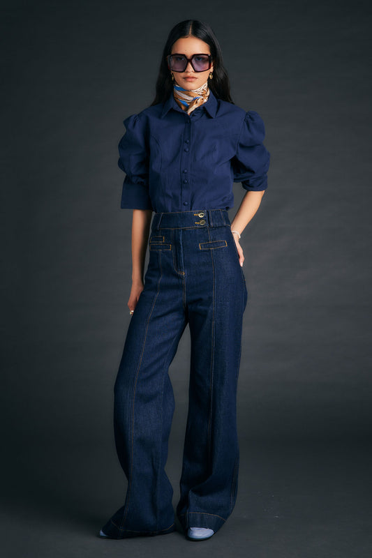 Starboard Panelled Flares Indigo