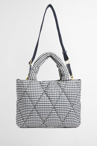 Riah Mini Quilted Tote Bag Gingham Check