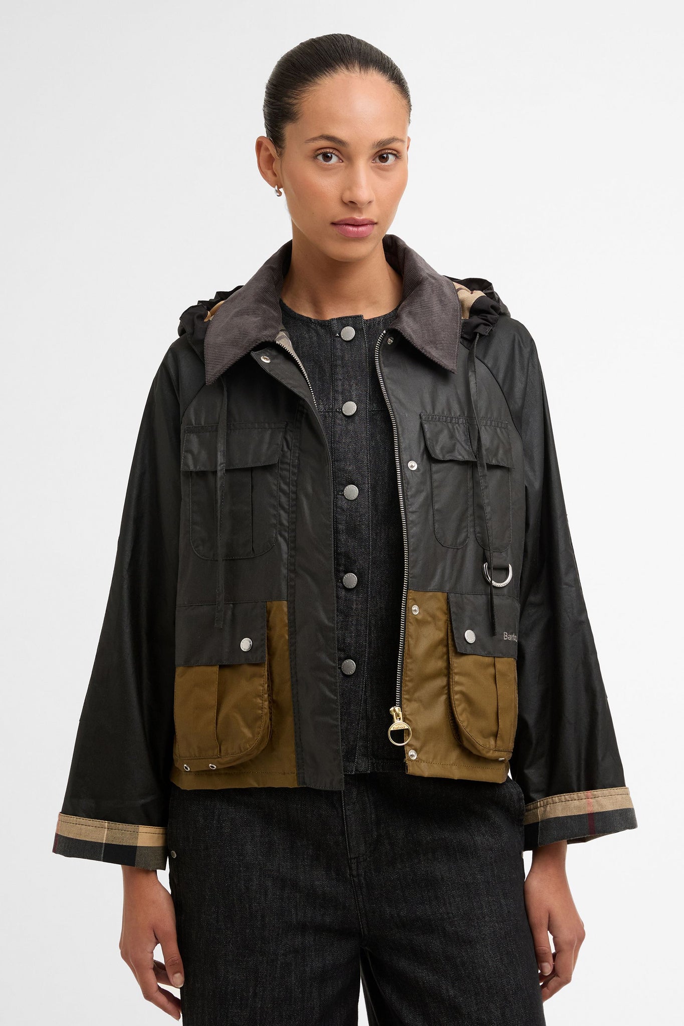 Liza Wax Jacket Black/Grey/Sand/Dress