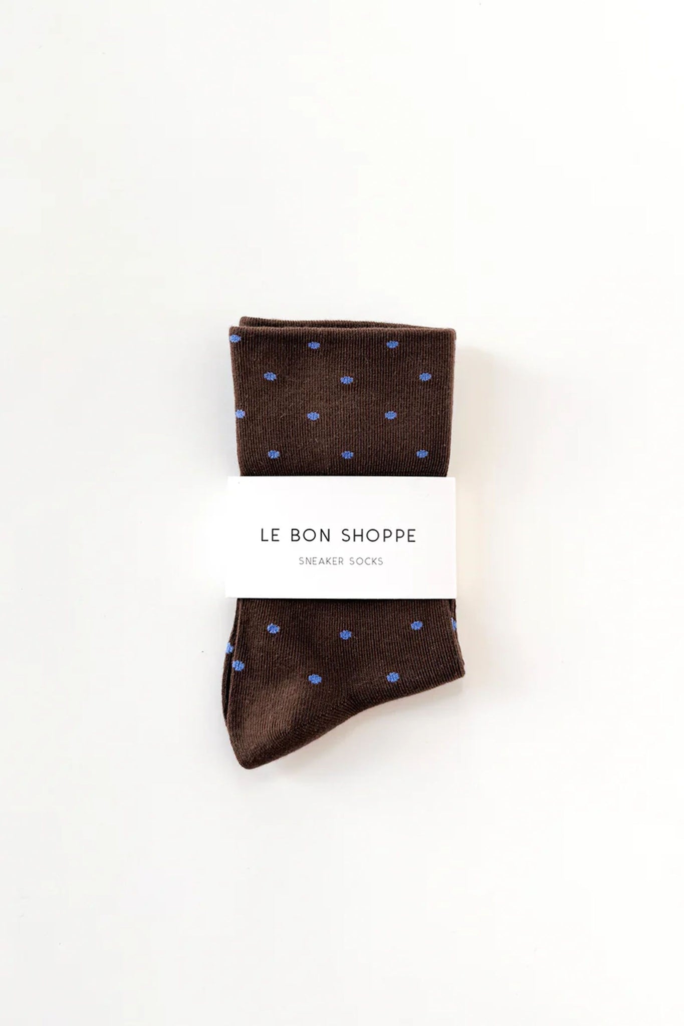 Patterned Sneaker Socks Cacao/Blue Polka Dot