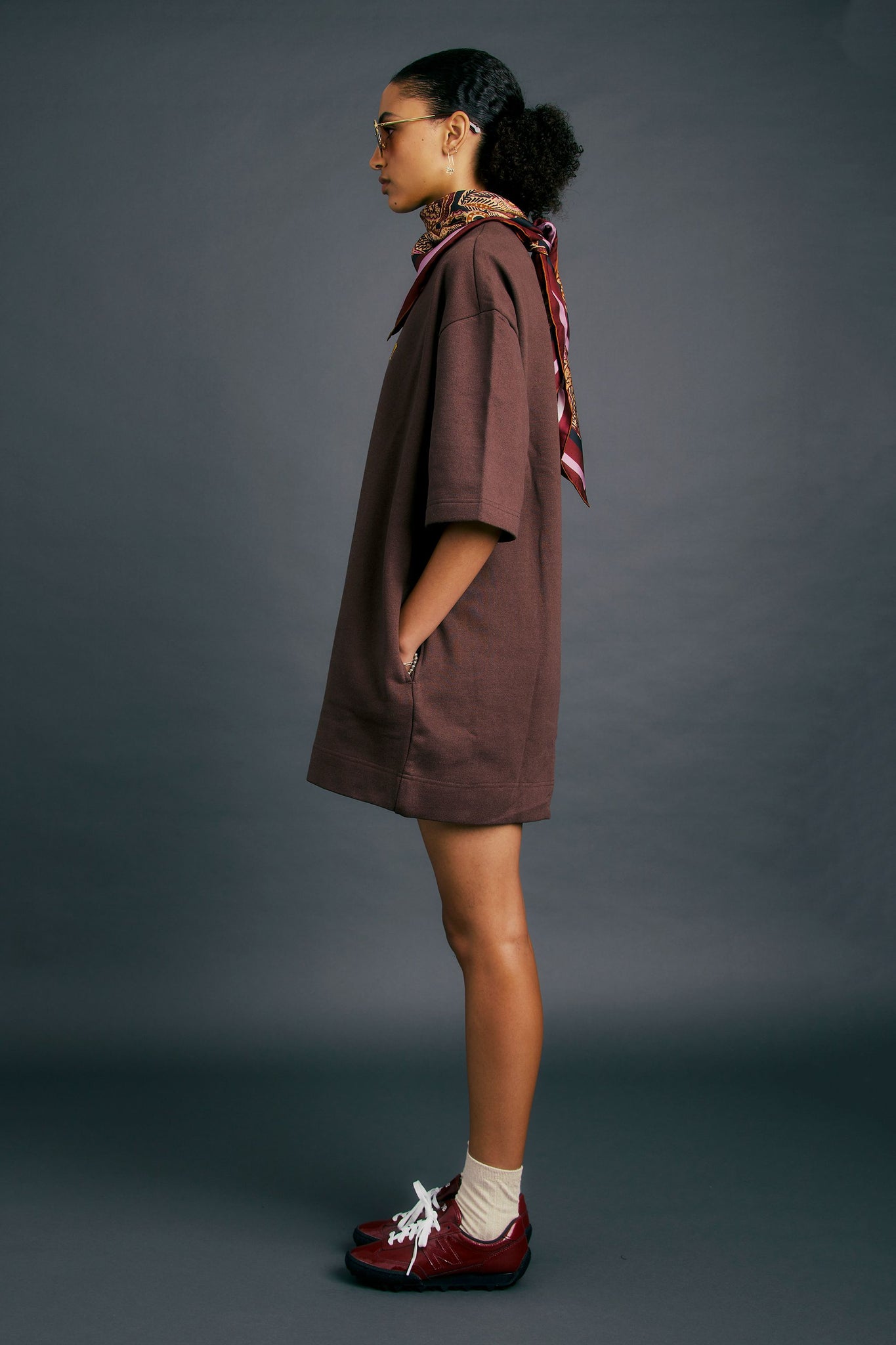 Runaway Academy Dress Chocolate/Gold