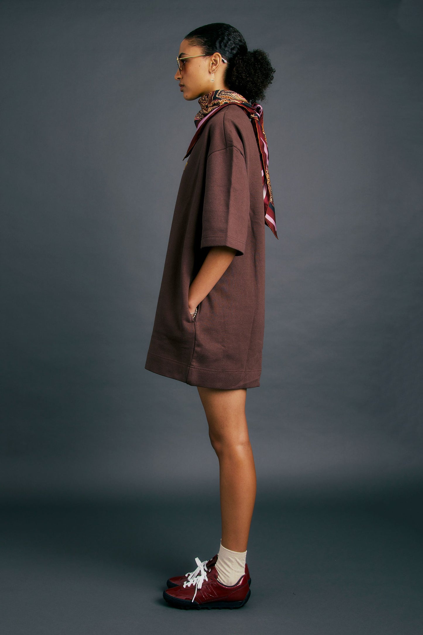 Runaway Academy Dress Chocolate/Gold