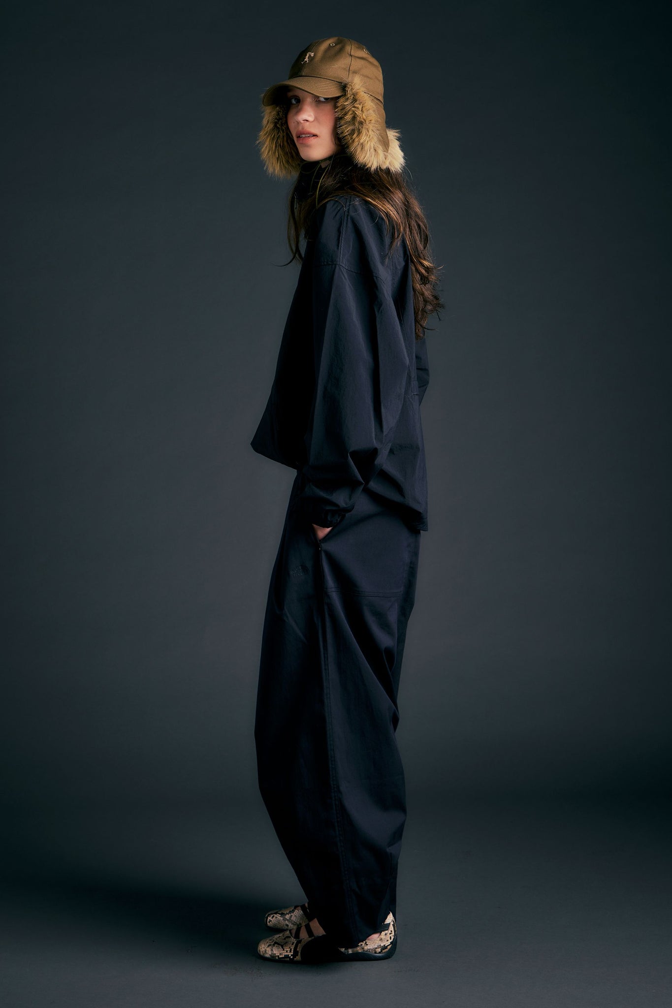 Pleated Casual Pants Black