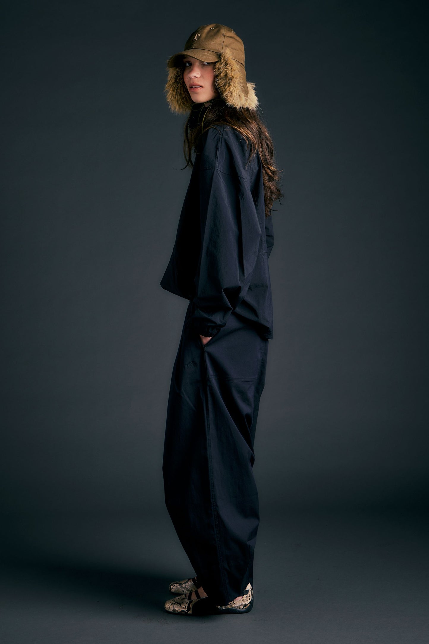 Pleated Casual Pants Black