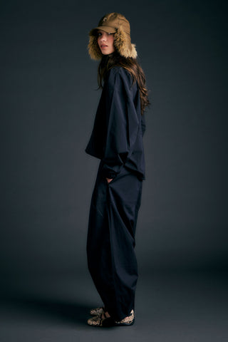 Pleated Casual Pants Black