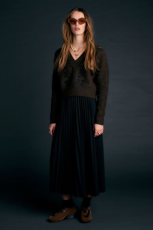 Sunray Pleated Skirt Black