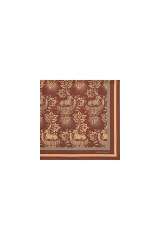 Unicorn Classic Silk Scarf Chocolate Multi